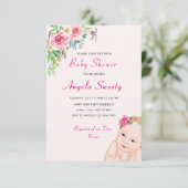 私のストーク来ベビーおもしろいシャワー招待状 (スタンド正面)