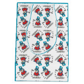 私のスノーバディになりたいか？ | クリスマス ミディアムペーパーバッグ (裏面)