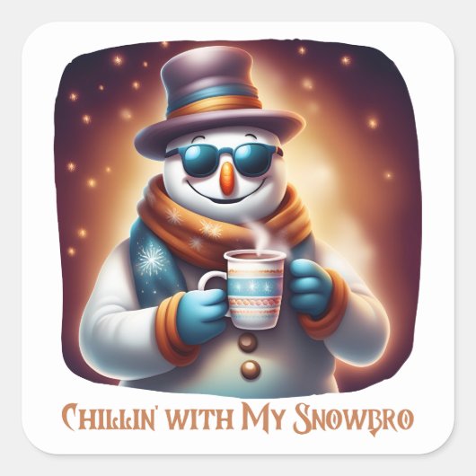 私のスノーブロとチリ スクエアシール (正面)
