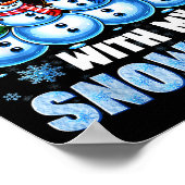 私のスノーミーたちとくつろぐ 雪だるま クリスマス ポスター (角)