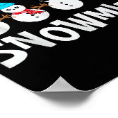 私のスノーミーとくつろぐ 女性 クリスマス スノーマン Tシャツ ポスター (角)
