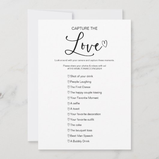 私のスパイのゲームの愛を結婚獲得する 招待状 (正面)