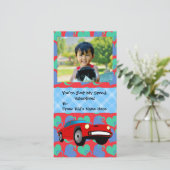 私のスピード、レースカー男の子バレンタイン シーズンカード (スタンド正面)