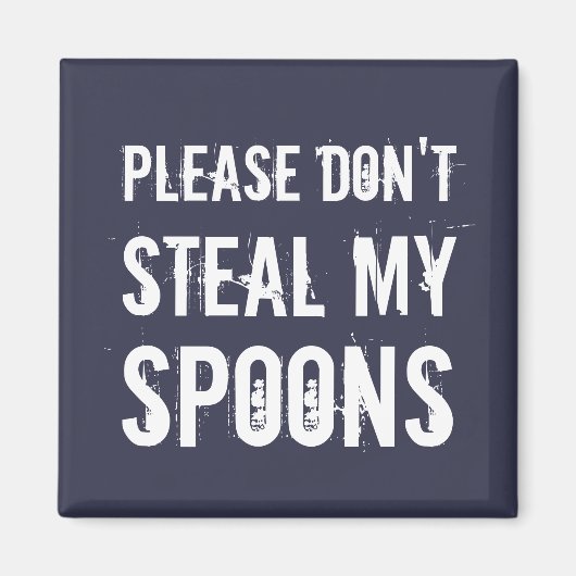 私のスプーン磁石を盗まないでくれ マグネット (正面)