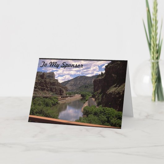 私のスポンサーにありがとう サンキューカード (正面)