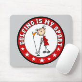 私のスポーツのマウスパッドをゴルフをしている女性 マウスパッド (マウス)