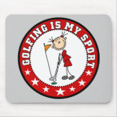 私のスポーツのマウスパッドをゴルフをしている女性 マウスパッド (正面)