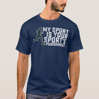 私のスポーツはあなたのスポーツの罰則 ランニングガール Tシャツ