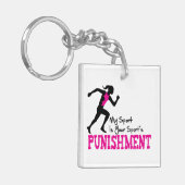 私のスポーツはあなたのスポーツの罰Keychainです キーホルダー (正面左)