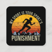 私のスポーツはあなたのスポーツ処罰トラッククロス部屋 スクエア名刺 (裏面)