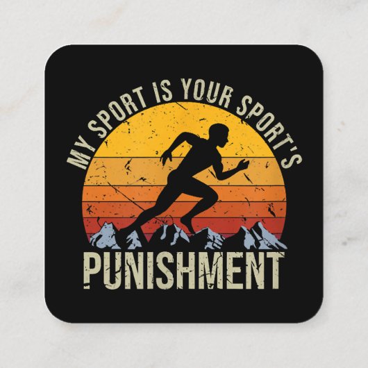 私のスポーツはあなたのスポーツ処罰トラッククロス部屋 スクエア名刺 (裏面)