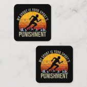 私のスポーツはあなたのスポーツ処罰トラッククロス部屋 スクエア名刺 (正面/裏面)