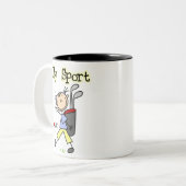 私のスポーツをゴルフをして下さい ツートーンマグカップ (正面左)