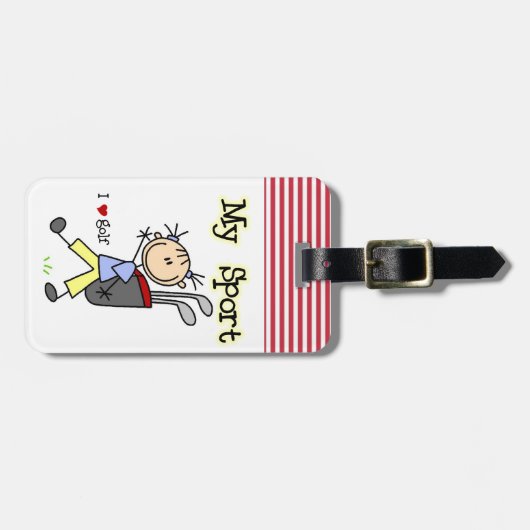 私のスポーツをゴルフをして下さい ラゲッジタグ (正面横)