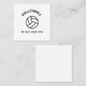 私のスポーツ最高ののバレーボール スクエア名刺 (正面/裏面)