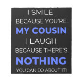 私のスマイルはあなたは従兄弟 ノートパッド (正面)