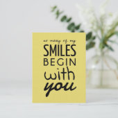 私のスマイル葉書の多感動的さ ポストカード (スタンド正面)