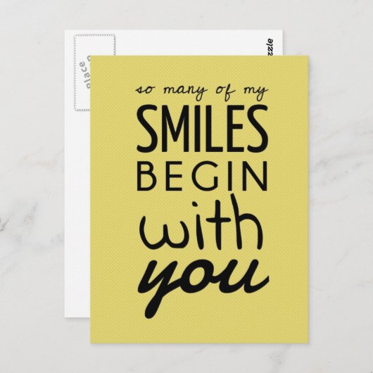 私のスマイル葉書の多感動的さ ポストカード (正面/裏面)