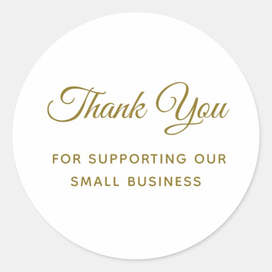 私のスモールビジネスのサポートに感謝クラシックする ラウンドシール (正面)