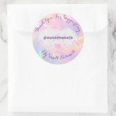 私のスモールビジネスのハート ラウンドシール (バッグ)