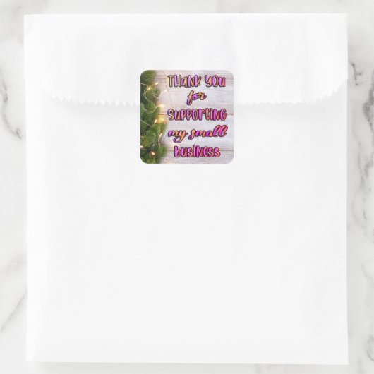 私のスモールビジネスをサポートしてくれてありがとう スクエアシール (バッグ)