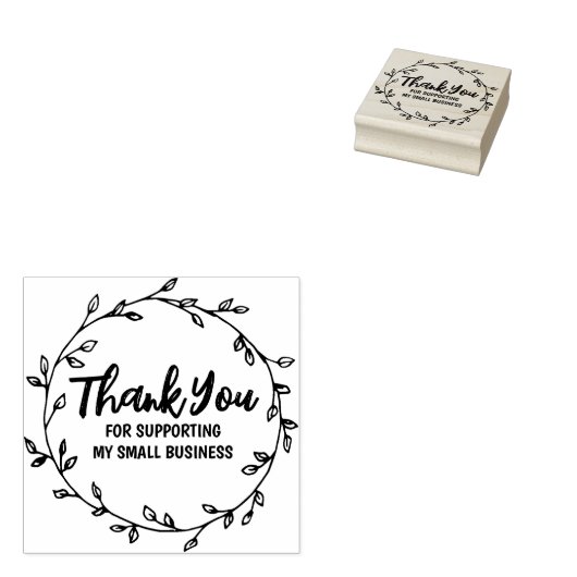 私のスモールビジネスをサポートしてくれてありがとう ラバースタンプ (押印)