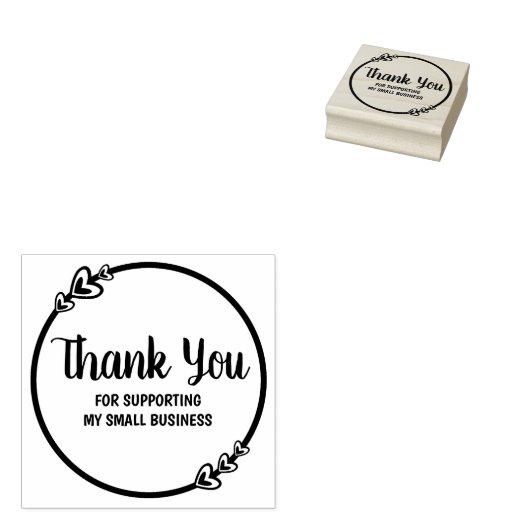 私のスモールビジネスをサポートしてくれてありがとう ラバースタンプ (押印)