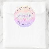 私のスモールビジネスグリッターをサポートしてくれてありがとう ラウンドシール (バッグ)