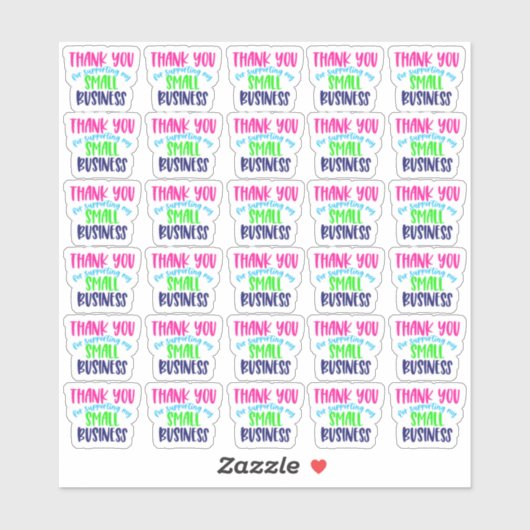 私のスモールビジネスステッカーをサポートしてくれてありがとう シール (シート)