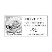 私のスモールビジネスバラをサポートしてくれてありがとう ラバースタンプ (インプリント)