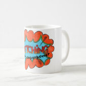 私のスーパーパワーであるKvestigingおもしろい:引用文マグ コーヒーマグカップ (正面右)