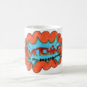 私のスーパーパワーであるKvestigingおもしろい:引用文マグ コーヒーマグカップ (中央)