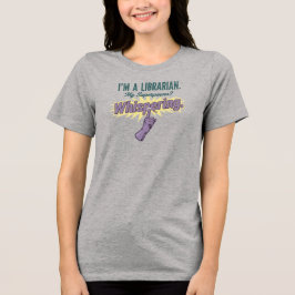 「私のスーパーパワーはささやくこと」司書Tシャツ トライブレンドＴシャツ