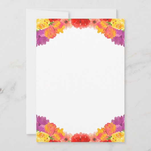 私のセノリータフローラとのマルガリータ 招待状 (裏面)