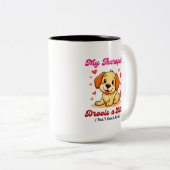 私のセラピストが少しドロルする ツートーンマグカップ (正面右)