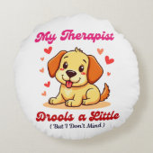 私のセラピストが少しドロルする ラウンドクッション (裏面)