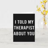 私のセラピストにおもしろい皮肉メンタルヘアについて話した カード (黄色い花)