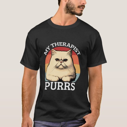 私のセラピストは可愛い猫を買う Tシャツ (正面)