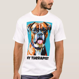 私のセラピスト- Boxer Dog Tシャツ