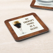 私のセラピー来をグラスに入れて！ コースター (左側)