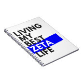 私のゼー最高のタライフを生きる – かわいいノート ノートブック (右側)