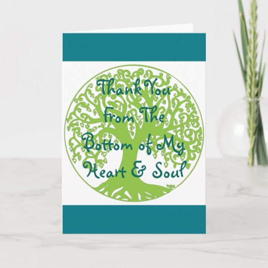 私のソウルカードとハートを下から サンキューカード (正面)