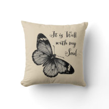 私のソウルバタフライ装飾用クッションは