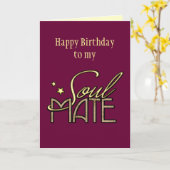 私のソウルメイトへのハッピーバースデー カード (黄色い花)