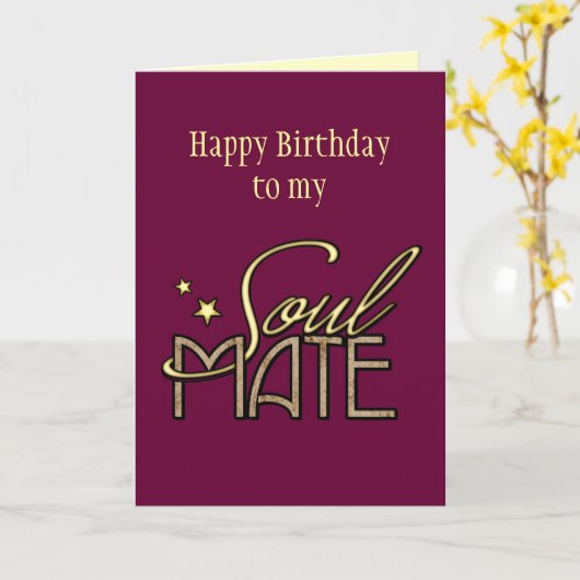 私のソウルメイトへのハッピーバースデー カード (黄色い花)
