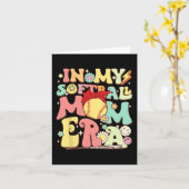 私のソフトボールで母の時代おもしろい野球の母の母 カード (黄色い花)