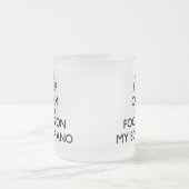 私のソプラノの平静そして焦点を保って下さい フロストグラスマグカップ (中央)