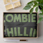 私のゾンビとチリンのハロウィーンの少年のおもしろい子供 薄葉紙 (ギフト)