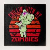 私のゾンビテディベアとハロウィーンのかわいいシリン ジグソーパズル (縦)