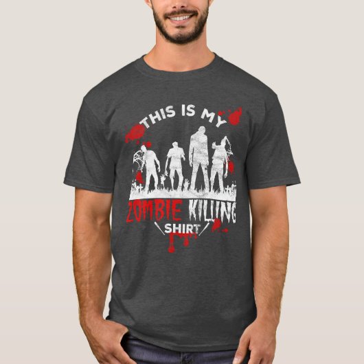 私のゾンビ殺戮ホラーゾンビ映画大好き Tシャツ (正面)